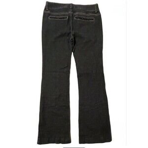 White House Black Market Black Denim Jeans Blanc Flare Women’s Sz 6R